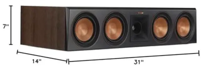 Alt view image 5 of 5 - Klipsch RP-504C Center Channel Speaker (Walnut)
