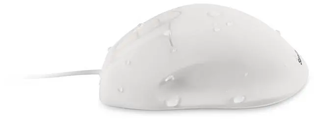 Alt view image 5 of 5 - SaniType Professional-Grade Ergonomic Optical Washable Mouse with 3-Button Scroll (USB/PS2) (White) | OMST0C01-W