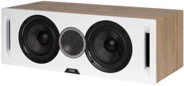 Alt view image 4 of 5 - ELAC Debut Reference C5.2 Center Channel Speaker - White Baffle, Oak Cabinet