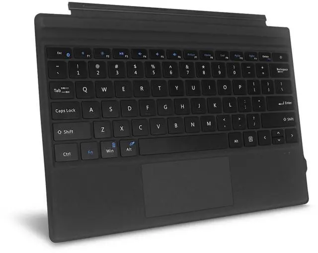 Main image of Fintie Type Cover for Microsoft Surface Pro 7 Plus, Surface Pro 7/6/5/4/3, Ultrathin Portable Wireless Bluetooth Keyboard with Built-in Rechargeable Battery (Black)