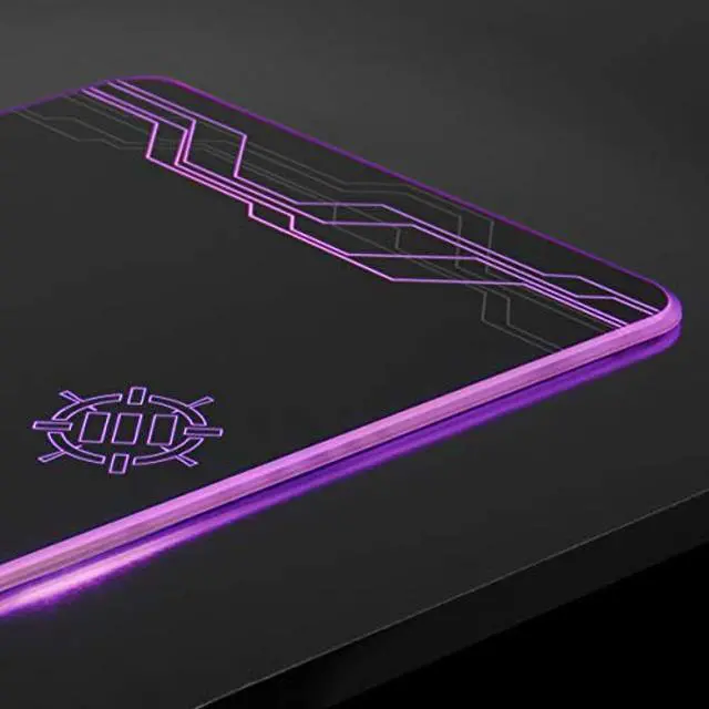 Alt view image 5 of 5 - ENHANCE LED Gaming Mouse Pad RGB - Hard Mouse Pad with 7 Light Up Modes and Brightness Controls - Large Surface (13.75 x 9.8 in) with Glowing Lights and Rubber Non-Slip Grip for Desktop Gamers