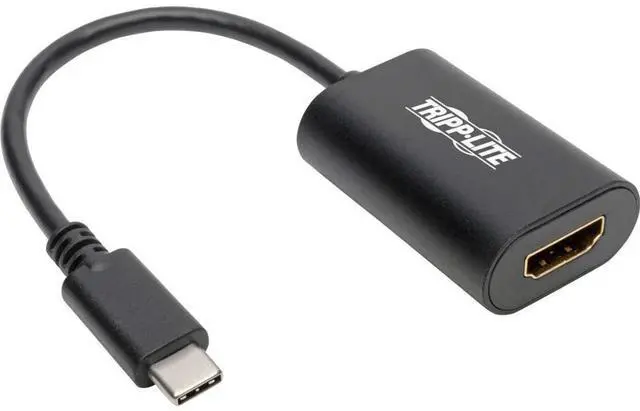 Main image of Tripp Lite USB C to HDMI Video Adapter Converter, 4K x 2K, M/F, Thunderbolt 3 Compatible USB Type C, 6" (U444-06N-HD4K6B) , Black