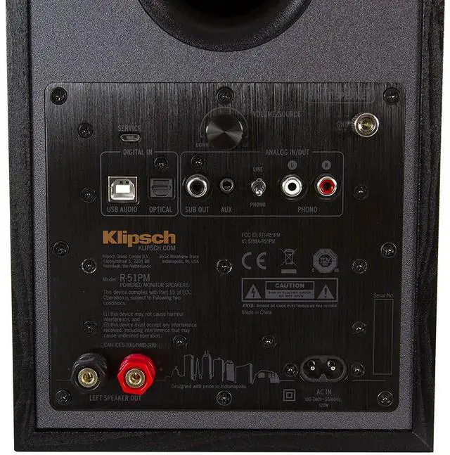 Alt view image 5 of 5 - Klipsch R-51PM Powered Bluetooth Speaker,Black