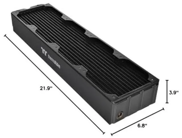 Alt view image 2 of 2 - Thermaltake Pacific DIY Liquid Cooling System CL480 64mm Thick Copper Radiator CL-W192-CU00BL-A