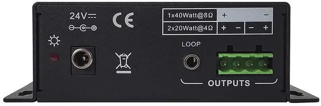 Alt view image 5 of 5 - BZBGEAR 2-Channel 40W 4/8 Ohms Stereo/Mono Audio Amplifier - BG-AMP2X20