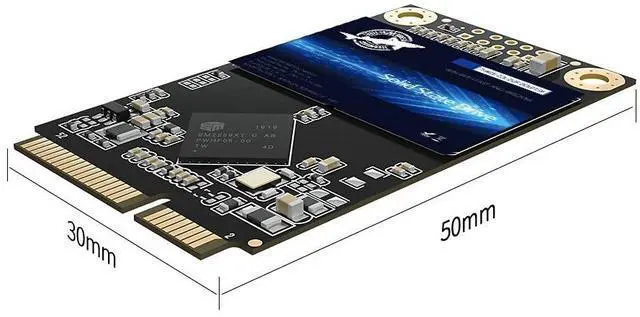 Alt view image 2 of 5 - Dogfish mSATA SSD 500GB 3D NAND TLC SATA III 6 Gb/s, mSATA (30x50.9mm) Internal Solid State Drive - Compatible with Desktop PC Laptop - (MSATA 500GB)
