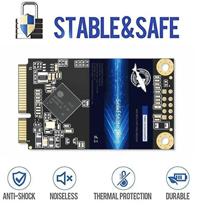 Alt view image 5 of 5 - Dogfish mSATA SSD 500GB 3D NAND TLC SATA III 6 Gb/s, mSATA (30x50.9mm) Internal Solid State Drive - Compatible with Desktop PC Laptop - (MSATA 500GB)