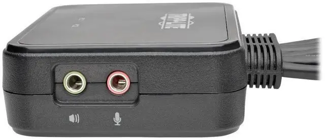 Alt view image 3 of 5 - Tripp Lite 2-Port USB HDMI Cable KVM Switch w/Audio/Video, Cables & USB Peripheral Sharing 1920 x 1200, 1080p (B032-HUA2),black