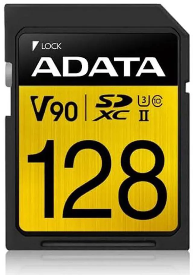 Alt view image 3 of 3 - ADATA Premier ONE 128GB SDXC UHS-II U3 Class10 V90 3D NAND 4K 8K Ultra HD 290MB/s SD Card (ASDX128GUII3CL10-C)