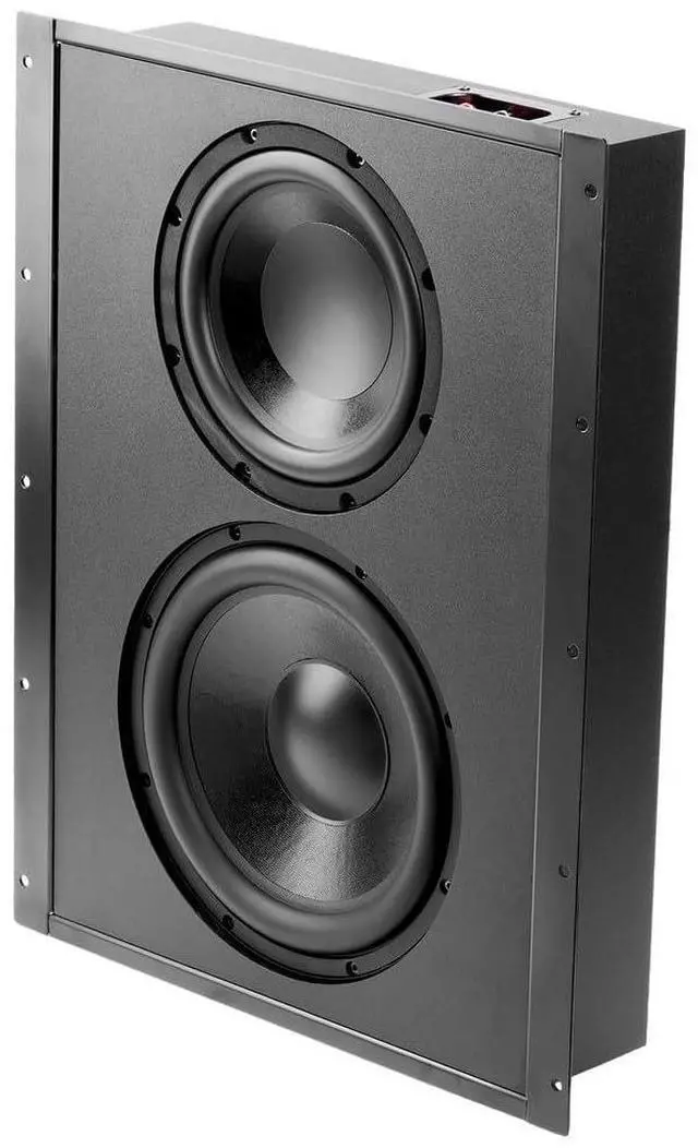Alt view image 5 of 5 - OSD Trimless in Wall Subwoofer Dual 8" Woofers 300W Sealed Enclosure Magnetic Grill SL800