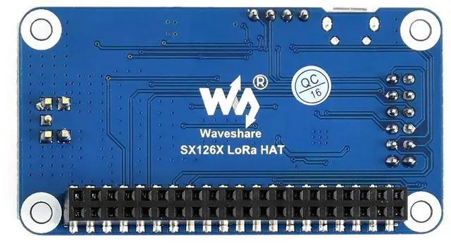 Alt view image 2 of 5 - Waveshare SX1262/SX1268 LoRa HAT, Compatible with Raspberry Pi 5/4B/3B/Zero/Zero W/Zero 2W/Pico/Pico W/Pico WH, UART Interface, SX1262 915M LoRa HAT