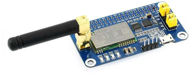 Alt view image 5 of 5 - Waveshare SX1262/SX1268 LoRa HAT, Compatible with Raspberry Pi 5/4B/3B/Zero/Zero W/Zero 2W/Pico/Pico W/Pico WH, UART Interface, SX1262 915M LoRa HAT