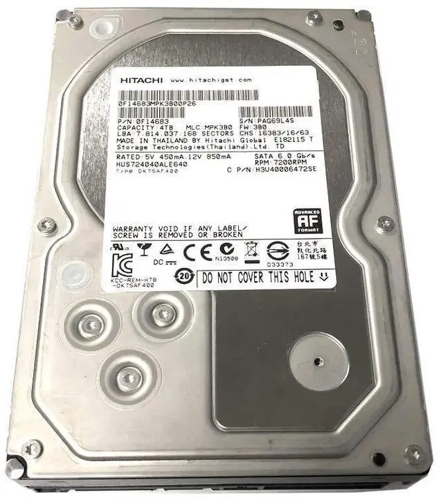Main image of HGST Ultrastar HUS724040ALE640 (0F14683) 4TB 7.2K SATA 3.5" Hard Drive