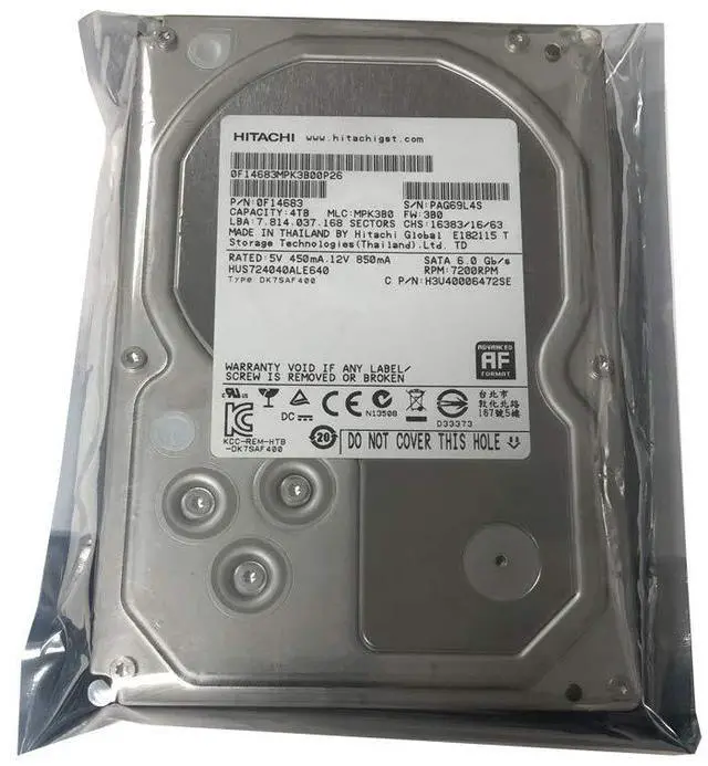 Alt view image 2 of 5 - HGST Ultrastar HUS724040ALE640 (0F14683) 4TB 7.2K SATA 3.5" Hard Drive