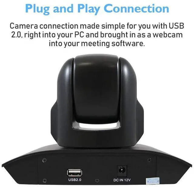 Alt view image 4 of 5 - HuddleCamHD USB Conference Cameras with PTZ Control - Webcams for Zoom Video Conferencing (3X w/Audio, White)
