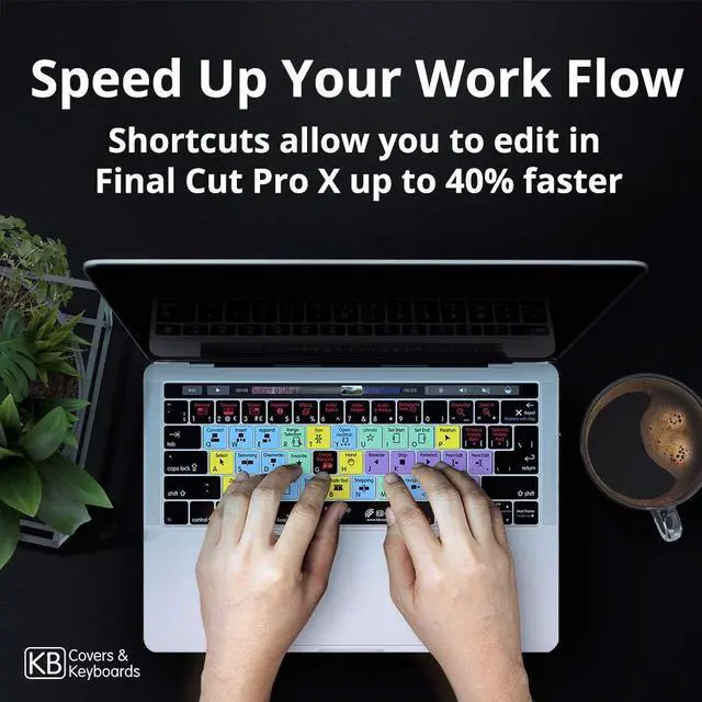 Alt view image 2 of 5 - KB Covers Final Cut Pro X QWERTY Keyboard Cover with MacBook Pro Touch Bar (Late 2016) 19116