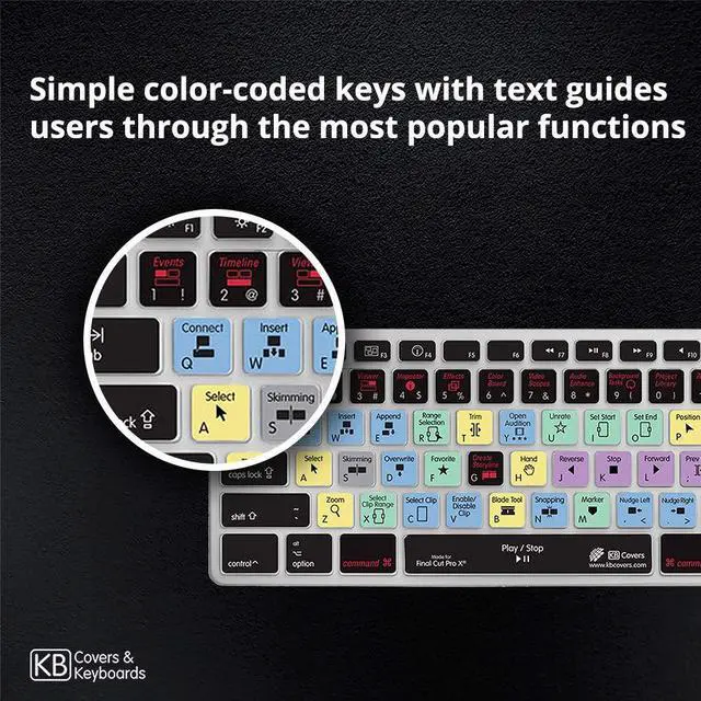 Alt view image 3 of 5 - KB Covers Final Cut Pro X QWERTY Keyboard Cover with MacBook Pro Touch Bar (Late 2016) 19116