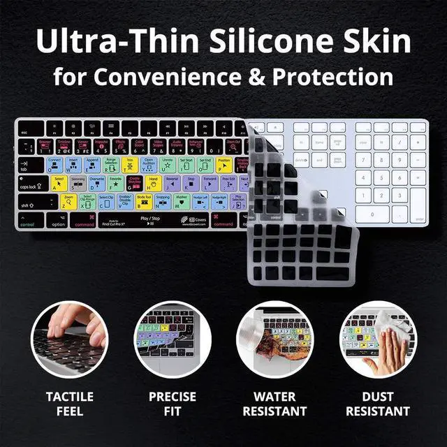 Alt view image 4 of 5 - KB Covers Final Cut Pro X QWERTY Keyboard Cover with MacBook Pro Touch Bar (Late 2016) 19116