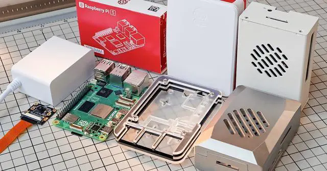 Alt view image 3 of 5 - Yahboom Raspberry Pi 5 8GB RAM, 2.4GHz 64-bit Quad-core Arm Cortex-A76 Processor, Bluetooth 5.0, BLE Wireless with 27W Power Supply 5V5A 64GB TF Card