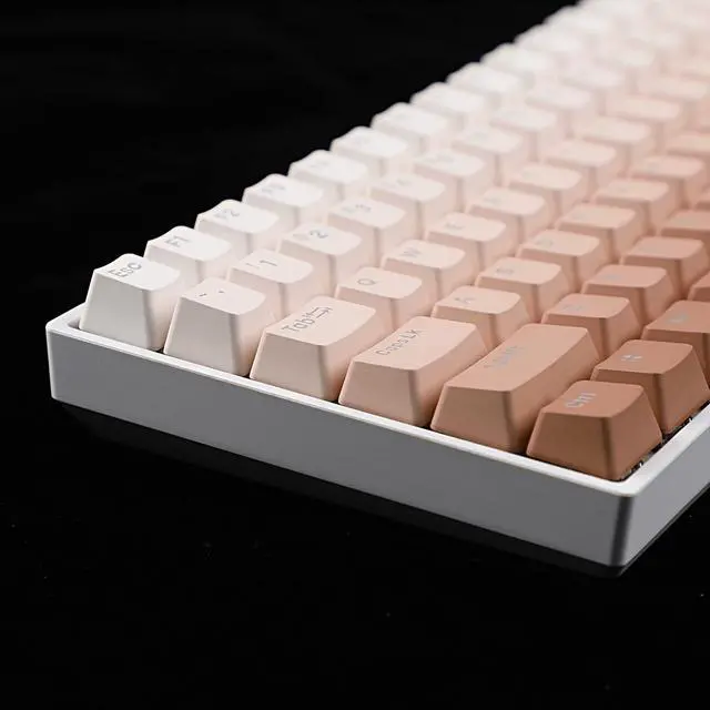Alt view image 3 of 5 - YMDK 108 122 Double Shot Backlit Blush Keycaps PBT Shine Through OEM Profile Keycap for MX Mechaniccal Keyboard 61 68 84 87 104