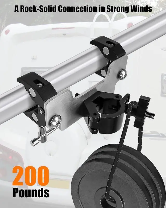 Alt view image 2 of 5 - Portable Heavy Duty Metal Mounting Kit Compatible with Starlink for RV and Roof Pipe Adapter, Ideal Accessories for Camper
