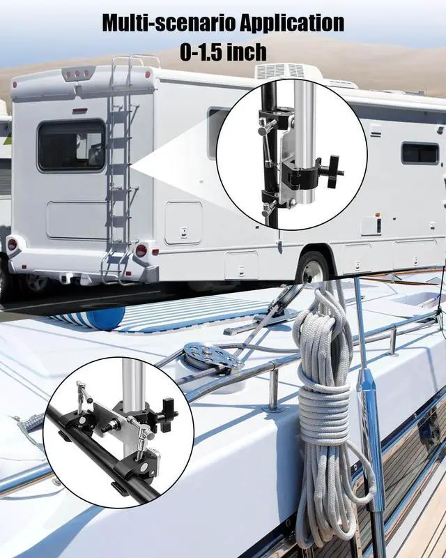 Alt view image 3 of 5 - Portable Heavy Duty Metal Mounting Kit Compatible with Starlink for RV and Roof Pipe Adapter, Ideal Accessories for Camper
