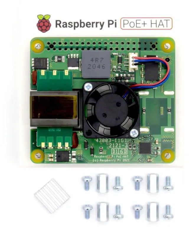 Main image of LoveRPi Raspberry Pi 30W PoE+ HAT with Low Profile Heatsink 802.3at for Raspberry Pi 3/4