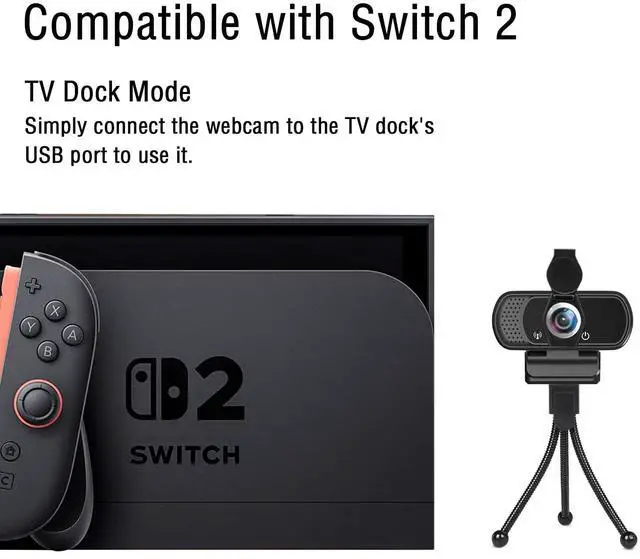 Alt view image 5 of 5 - GoHZQ Webcam 1080p, Wide Angle Web Camera with Microphone, USB External Camera for Computer Monitor MacBook PC Laptop Desktop, HD Face Cam for Streaming