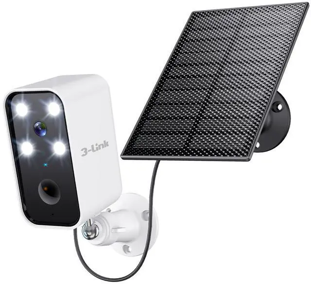 Main image of 3-Link Solar Security Cameras Wireless Outdoor, Wi-Fi Solar Camera Outdoor Wireless for Home Security Outside, No Monthly Fee, Motion Detection, Spotlight, Siren, Alexa Compatible, Only 2.4G Wi-Fi