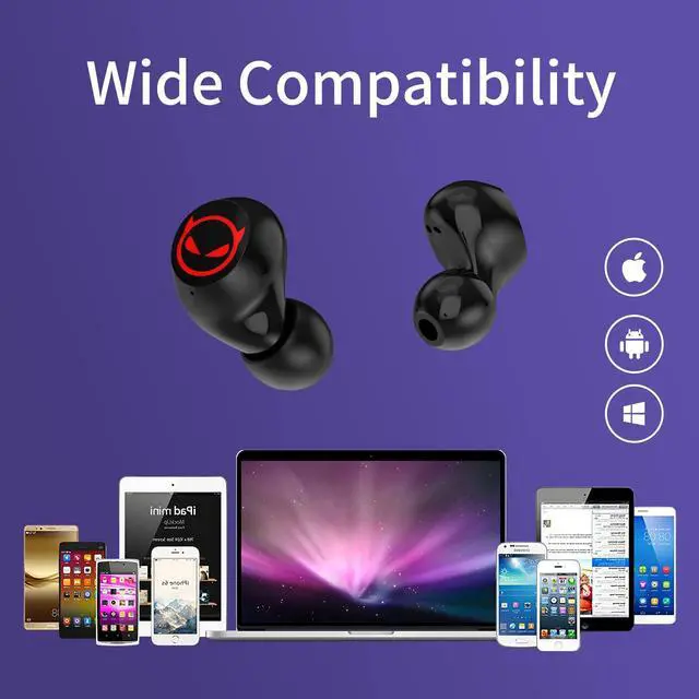 Alt view image 2 of 5 - AMAFACE Tiny Bluetooth Earbuds,Kids Wireless Ear Bud with Cute Charging Case, Waterproof Stereo Wireless Earphone with Micphone for Workout Sport,Kids Headphones for Phone and Pad