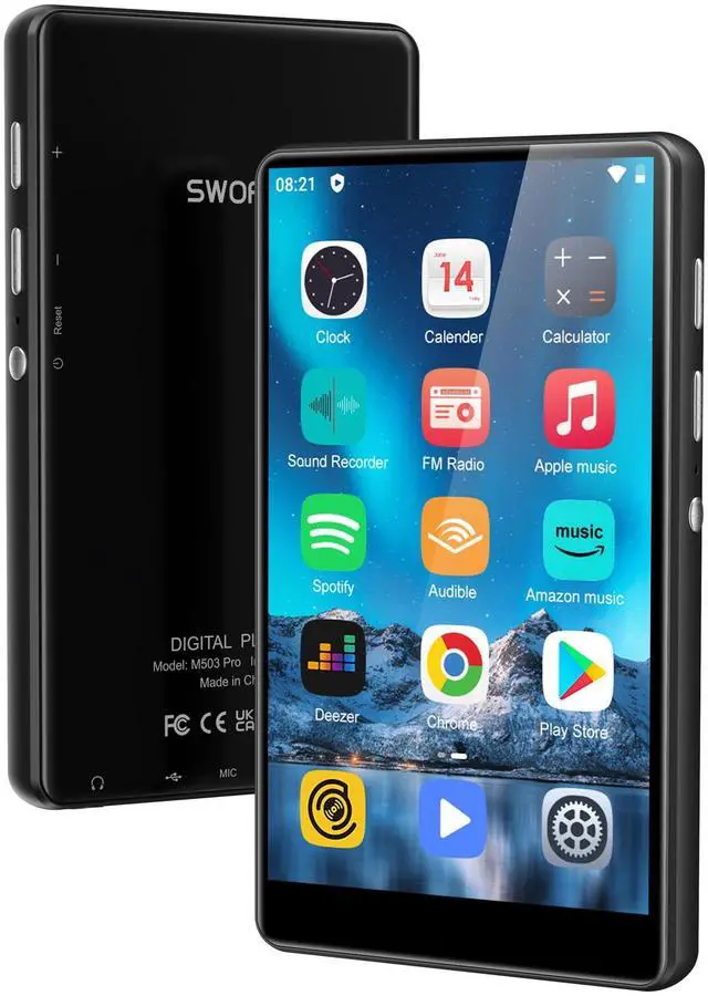 Main image of 80GB Music Player, Mp3 & Mp4 Player with Bluetooth and WiFi with 4" IPS Touch Screen Digital Audio Players, M503 Pro Spotify Player with Amazon Music, Audible, Chrome Browser, Support Up 512GB
