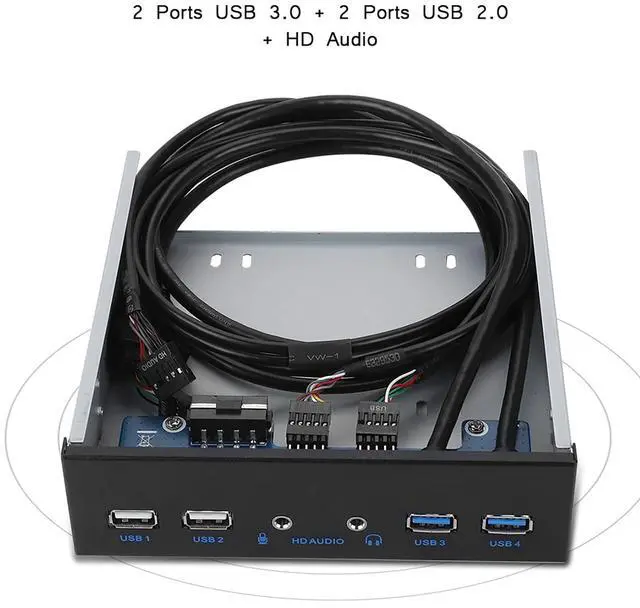 Alt view image 4 of 5 - SUNGOOYUE Front Panel USB Hub, USB 3.0 + USB 2.0 19 Pin HD Audio Extension Front Panel
