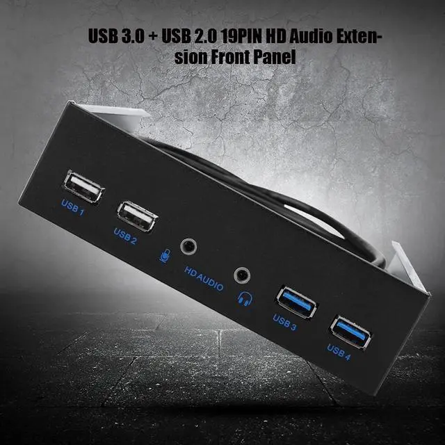 Alt view image 3 of 5 - SUNGOOYUE Front Panel USB Hub, USB 3.0 + USB 2.0 19 Pin HD Audio Extension Front Panel