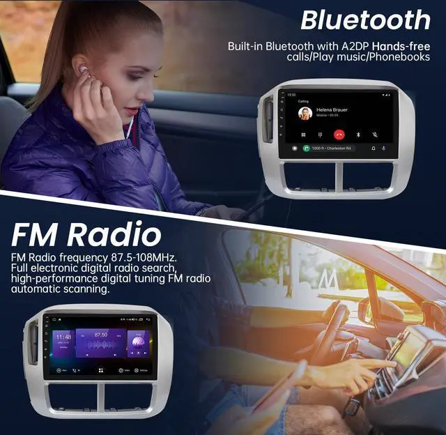 Alt view image 5 of 5 - [ +] Car Radio Stereo Accessories for Honda Pilot 2006 2007 2008: 9 Inch 1280 * 800 HD Touch Screen Replacement with 5GWIFI Backup Camera Carplay Android Auto GPS FM Bluetooth