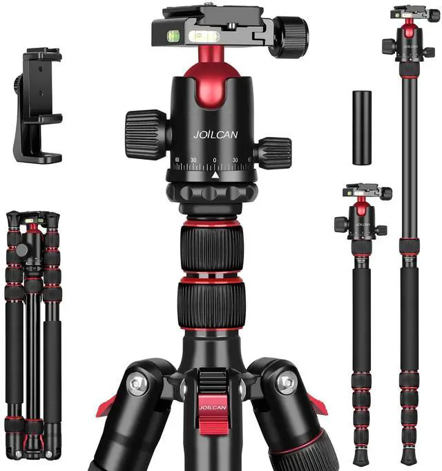 Main image of Victiv 80/85 inches Heavy Duty Tripod for Camera and Phone, 85" Camera Monopod Tripod, DSLR Binoculars Spotting Scope Camcorders Video Tripod Stand, 360 Degree Ball Head, 35 lbs Loads