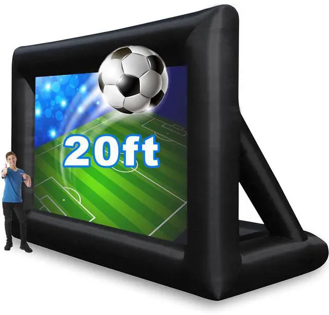 Main image of GZKYYLEGS 20 Feet Inflatable Outdoor and Indoor Theater Projector Screen - Includes Air Blower, Tie-Downs and Storage Bag - Portable, Supports Front and Rear Projection