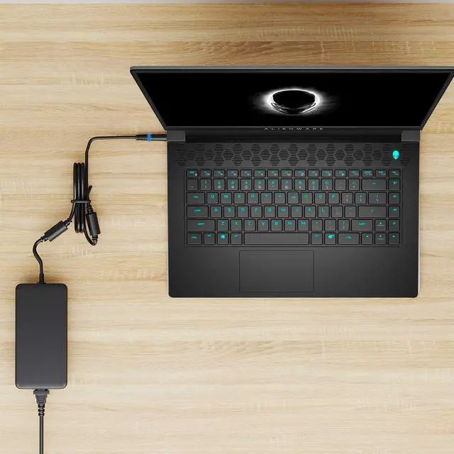 Alt view image 4 of 5 - Slim 240W AC Adapter Charger for PA-9E DELL Alienware 13 15 17 M17x M18x X51 M15 M17 Area-51m R2 G3 G5 G7 Precision M6800 M6700 M6600 M6500 M6400 GA240PE1-00 J211H U896K Laptop Power Supply Cord