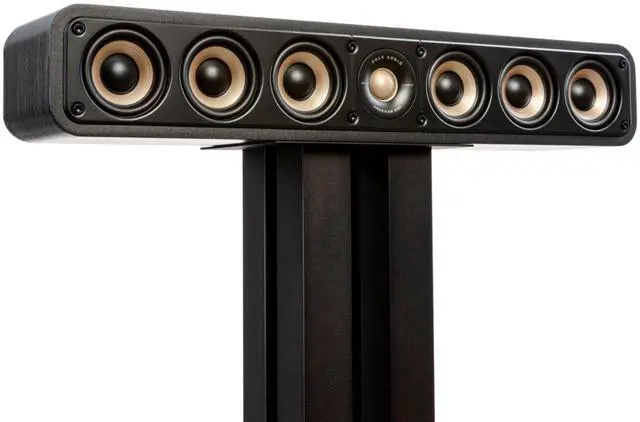 Main image of Polk Signature Elite ES35 Slim Center Channel Speaker - Hi-Res Audio Certified, Dolby Atmos & DTS:X Compatible, 1" Tweeter & (6) 3" Woofers, Dual Power Port for Effortless Bass, Stunning Black