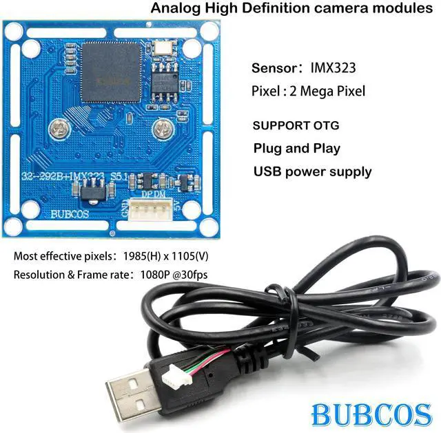 Alt view image 2 of 5 - BUBCOS Camera Module Imx323 Sensor 2.0 Cmos Sensor Low Light H. 264 Lightburn Camera with Microphone, 0.01lux OTG Uvc Plug & Play Free Drive for Raspberry Pi Camera