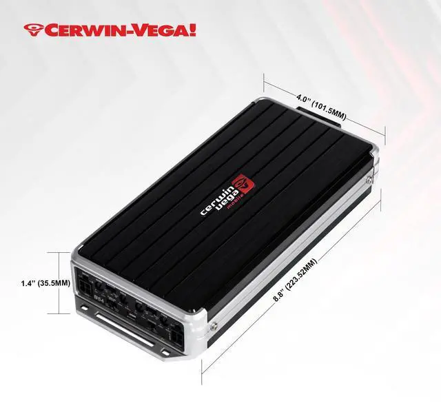 Alt view image 3 of 5 - Cerwin-Vega Mobile B54 Stealth Bomber Mini Class D Amp (B54, 4 Channels, 1,200 Watts)