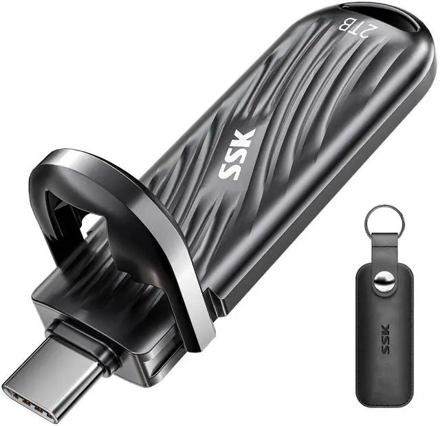 Main image of SSK 2TB External SSD USB C Drive- Up to 2000MB/s External Solid State Drives USB 3.2 Gen 2X2, Portable SSD Stick Ultra-Low Power Supports iPhone15/16 Pro ProRes Mac/WTG/Android, Zinc Alloy