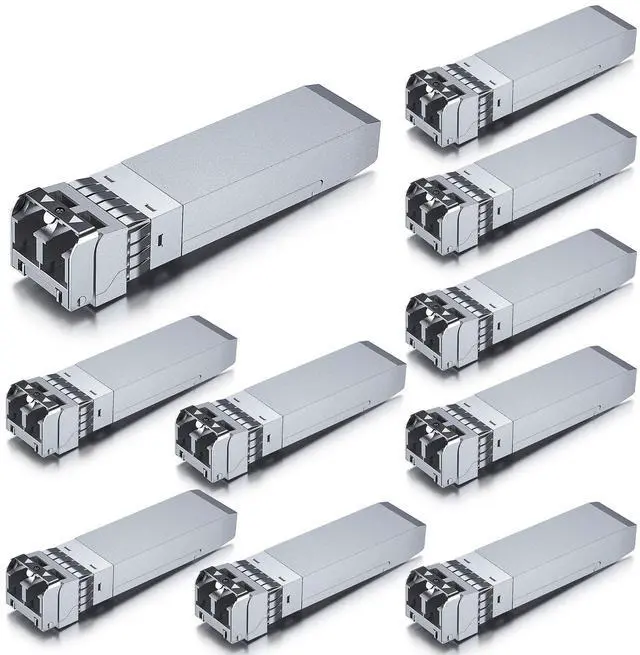 Main image of 10Gtek 10GBase-SR SFP+ LC Transceiver, 10G 850nm Multimode SFP Module, up to 300 Meters, for Cisco SFP-10G-SR, Meraki MA-SFP-10GB-SR, Ubiquiti UniFi UF-MM-10G, Fortinet, Mikrotik and More, Pack of 10