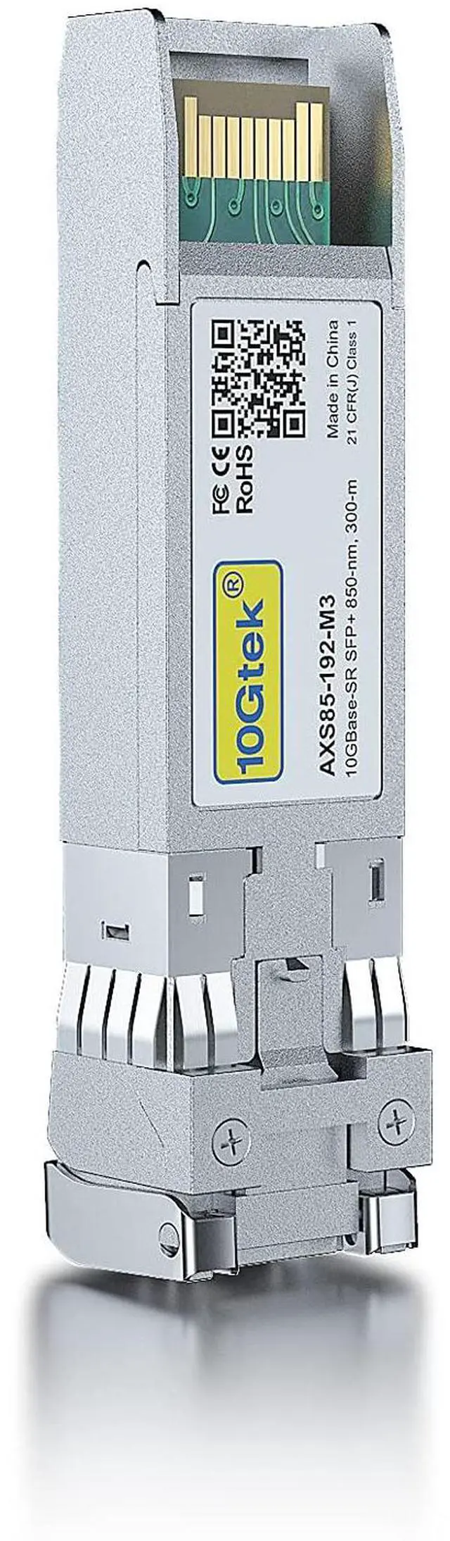 Alt view image 5 of 5 - 10Gtek 10GBase-SR SFP+ LC Transceiver, 10G 850nm Multimode SFP Module, up to 300 Meters, for Cisco SFP-10G-SR, Meraki MA-SFP-10GB-SR, Ubiquiti UniFi UF-MM-10G, Fortinet, Mikrotik and More, Pack of 10