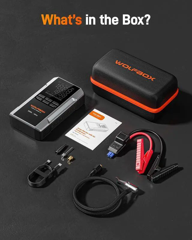 Alt view image 5 of 5 - WOLFBOX MF50 Electric Air Duster-110000RPM Super Power Cordless Air Duster and WOLFBOX 3000A Jump Starter with Air Compressor, 16000mAh&160PSI Portable Car Battery Jump Starter