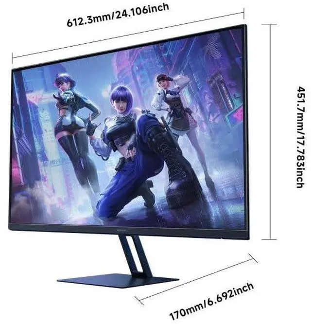 Alt view image 2 of 5 - Xiaomi Gaming Monitor 27in 165Hz 1ms GTG 1920*1080 Fast IPS HDR10 FreeSync Premium Professional Calibration 99% sRGB 178° Wide Angle Tilt Adjustment TUV Low Blue Light Computer Screen Desktop Monitor