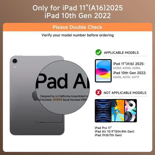 Alt view image 2 of 5 - Transparent Case with Keyboard for iPad 11th Gen 11 Inch.(A16, 2025) & 2022 iPad 10th Gen 10.9 Inch,7-Color Backlit,Wireless Keyboard, 360°Rotating,with trackpad,Pencil Holder,with Shortcuts,White