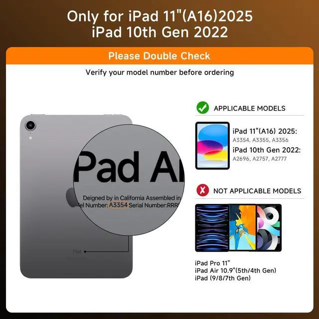 Alt view image 2 of 5 - Transparent Case with Keyboard for iPad 11th Gen 11 Inch.(A16, 2025) & 2022 iPad 10th Gen 10.9 Inch,7-Color Backlit,Wireless Keyboard, 360°Rotating,with trackpad,Pencil Holder,with Shortcuts,black