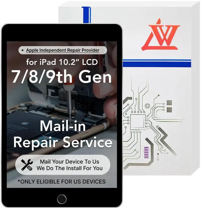 Main image of LW Mail-in Repair Service with Original OEM Pull Screen Replacement for iPad 7/8/9th Gen 10.2'' LCD Display Digitizer Touch Assembly A2197 A2198 A2200 A2270 A2428 A2429 A2430 A2602 A2603 A2604 A2605
