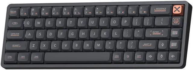 Main image of IQUNIX Magi65 Low Profile Mechanical Keyboard Wireless 65% Keyboard Ultra Slim for Creamy Typing, Hot Swappable, RGB Backlit, PBT Keycaps, Aluminum Case, BT/2.4G/USB-C, for Mac/Windows (Shadow Black)