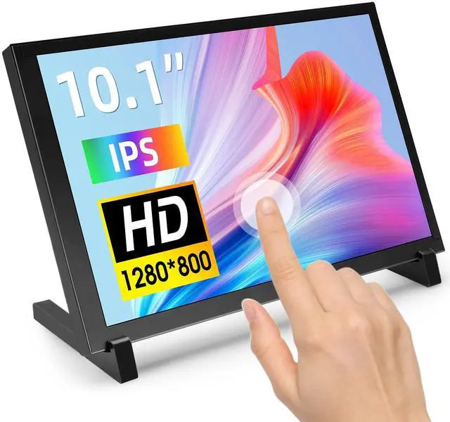 Main image of ELECROW Touchscreen Monitor 10.1 inch Touch Screen IPS 1280x800 LCD Display Small Monitor Compatible with Raspberry Pi Jetson Nano PC